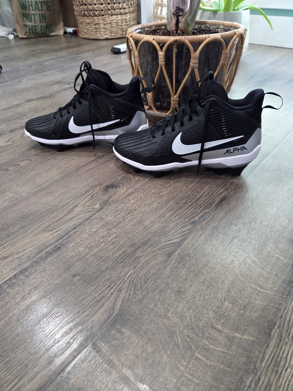Nike Alpha Black/White Football Cleats